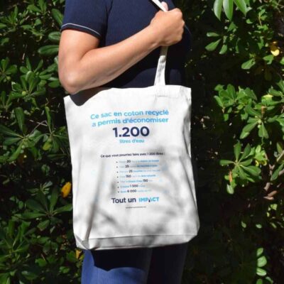 Tote bag coton recycle Chez DD