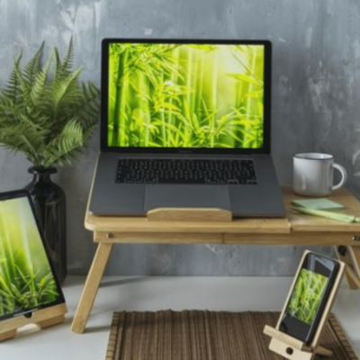 support en bambou personnalisable