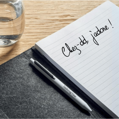 Conferencier feutre recycle